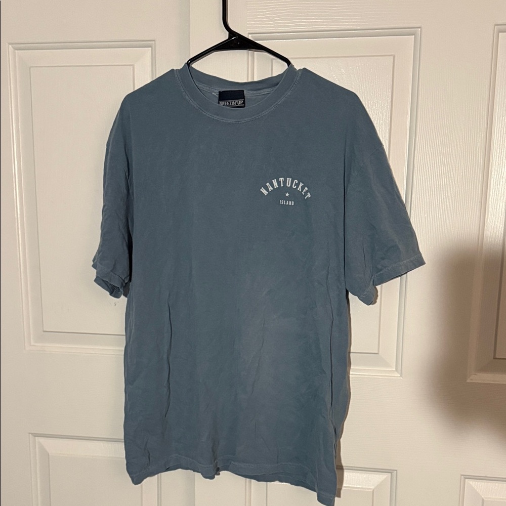 Nantucket Island Blue Short Sleeve Men's Tee